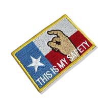 M0189-001 Bandeira Texas This Is My Safety Patch Bordado 7,5x5,0cm