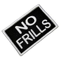 M0190-01 No Frills Patch Bordado 7,5x5 cm.