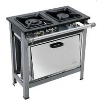 M10 Fogão 2 Bocas c/Forno Stori Premium 30x30 P6,5 Aço 304 1Q Duplo 1Q Simples B Pressão Metalmaq