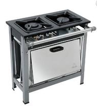 M10 Fogão c/ Forno Stori Premium 2 bocas B. Pressão 1Q Duplo 1Q Simples 30x30 P. 6,5 Metalmaq