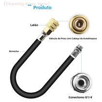 M15" Extensão de haste de válvula de pneu flexível Mangueira de ar Extensor duplo Trailer RV Truck M15" Extensão de haste de válvula de pneu flexível Mangueira de ar Extensor duplo Trailer RV Truck