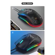 M6 Colors Mouse ergonômico com fio oco Mouse leve para jogos de esportes esportivos