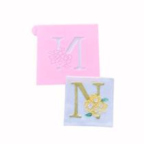 MA21 marcador acrílico letra N florido confeitaria biscuit