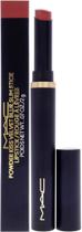 MAC Powder Kiss Velvet Blur Slim Stick - Ladrillo a través de lápiz labial para mujer, 0.7 onzas