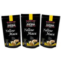 Maca amarela original em pó color andina foods kit 3 unidades