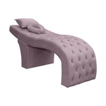 Maca Cama Estética Estofada para Design Cílios Sobrancelhas Veludo Rose