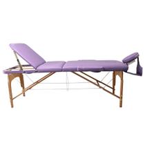 Maca Dobrável Madeira 250kg 3 Seções Portátil Lilás Claro - Gold - Modelo Junior Maca Dobrável Madeira 250kg 3 Seções Portátil Lilás Claro - Gold - Modelo Junior