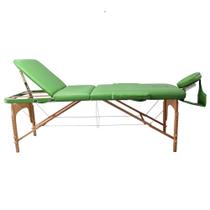 Maca Dobrável Madeira 250kg 3 Seções Portátil Verde Claro - Gold - Modelo Junior