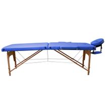 Maca Dobrável Madeira 250kg Estética Massagem Portátil Cor Azul - Gold - Modelo Standart