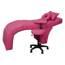 Maca Estética Charme + Mocho Tapeçado material sintético - SOFA STORE Cor:material sintético Pink Maca Estética Charme + Mocho Tapeçado material sintético - SOFA STORE Cor:material sintético Pink