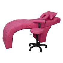 Maca Estética Charme + Mocho Tapeçado material sintético - SOFA STORE Cor:material sintético Pink Maca Estética Charme + Mocho Tapeçado material sintético - SOFA STORE Cor:material sintético Pink