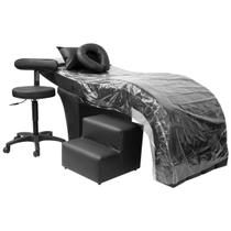 Maca Estética Charme Para Cílios + Mocho + Escada + Capa Plástica material sintético Preto