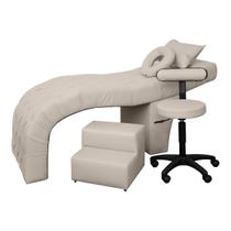 Maca Estética Charme Para Cílios + Mocho + Escada material sintético Bege Bruma