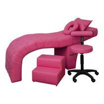 Maca Estética Charme Para Cílios + Mocho + Escada material sintético Pink