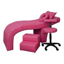Maca Estética Charme Para Cílios + Mocho + Escada material sintético Pink Maca Estética Charme Para Cílios + Mocho + Escada material sintético Pink