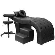 Maca Estética Charme Para Cílios + Mocho + Escada material sintético Preto