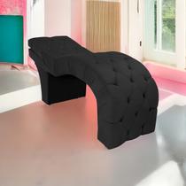 Maca Estética com Encosto Dobrável Facial Capitonê Cílios Salão P02 Corano - Doce Sonho Móveis