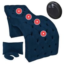 Maca Estética com Massagem para Cílios Design Salão Estofada Veludo Azul Marinho SOFA STORE Maca Estética com Massagem para Cílios Design Salão Estofada Veludo Azul Marinho SOFA STORE
