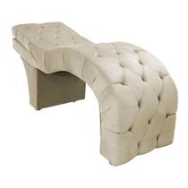 Maca Estética Estofada Reclinável Ergonômica Suede Camila Bege