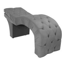 Maca Estética Estofada Reclinável Ergonômica Suede Camila Cinza