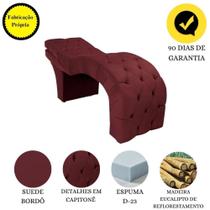 Maca Estética Estofada Reclinável Ergonômica Suede Tati Cor:bordô Maca Estética Estofada Reclinável Ergonômica Suede Tati Cor:bordô