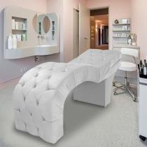 Maca Estética Estofada Reclinável Ergonômica Suede Tati