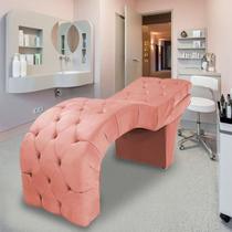 Maca Estética Estofada Reclinável Ergonômica Suede Vanessa