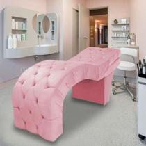 Maca Estética Estofada Reclinável Ergonômica Suede Vanessa Rosê