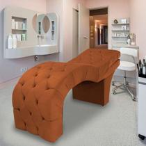 Maca Estética Estofada Reclinável Ergonômica Suede Vanessa Terracota