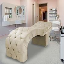 Maca Estética Estofada Reclinável Ergonômica Veludo Eliana