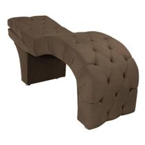 Maca Estética Estofada Reclinável Ergonômica Veludo Ludmilla Cor:marrom Maca Estética Estofada Reclinável Ergonômica Veludo Ludmilla Cor:marrom