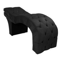 Maca Estética Estofada Reclinável Ergonômica Veludo Maraísa Cor:preto Maca Estética Estofada Reclinável Ergonômica Veludo Maraísa Cor:preto