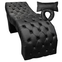 Maca Estética LUXO para Cílios Design Capitonê material sintético Preto SOFA STORE