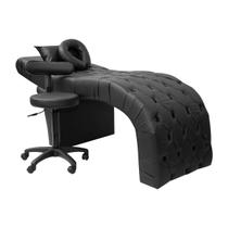 Maca Estética Para Extensão De Cílios Charme + Mocho Tapeçado material sintético Preto Maca Estética Para Extensão De Cílios Charme + Mocho Tapeçado material sintético Preto