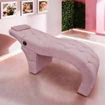 Maca Estética SOFT Com Massagem Para Design de Sobrancelhas - Cílios Veludo Rosa Claro SOFA STORE