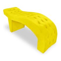 Maca Estofada Capitonê Clínica Salão Estética Suede Eduarda Amarelo Maca Estofada Capitonê Clínica Salão Estética Suede Eduarda Amarelo