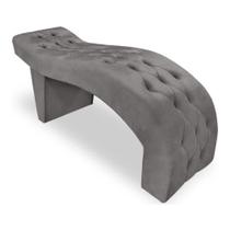 Maca Estofada Capitonê Clínica Salão Estética Suede Eduarda Cor:cinza Maca Estofada Capitonê Clínica Salão Estética Suede Eduarda Cor:cinza