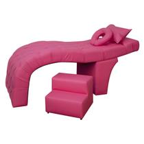 Maca Estofada com Escada Para Estética Facial Cílios E Sobrancelhas material sintético Cor:material sintético Pink