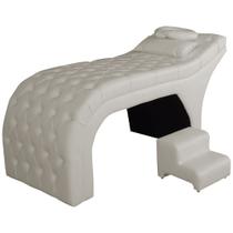 Maca Estofada Estética Capitonê 60 cm material sintético Bege - FM