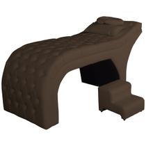 Maca Estofada Estética Capitonê 60 cm material sintético Marrom - FM