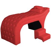 Maca Estofada Estética Capitonê 60 cm material sintético Vermelho - FM
