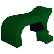 Maca Estofada Estética Capitonê 60 cm Suede Verde - FM Maca Estofada Estética Capitonê 60 cm Suede Verde - FM
