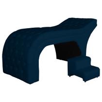 Maca Estofada Estética Capitonê 70 cm material sintético Marinho - FM