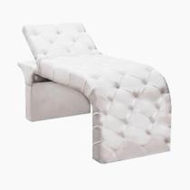 Maca Estofada Estética Cílios Regulável Spa Suede Maitê Branco Maca Estofada Estética Cílios Regulável Spa Suede Maitê Branco