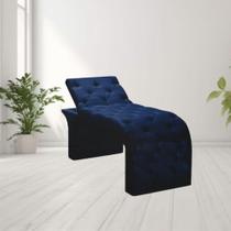 Maca Estofada Estética Cílios Regulável Spa Veludo Anitta Cor:azul Marinho Maca Estofada Estética Cílios Regulável Spa Veludo Anitta Cor:azul Marinho