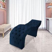 Maca Estofada Estética Cílios Salão Spa Suede Vivian Azul Marinho Maca Estofada Estética Cílios Salão Spa Suede Vivian Azul Marinho