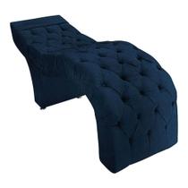 Maca Estofada Estética Cílios Salão Spa Veludo Adriana Azul Marinho