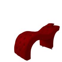 Maca Estofada Estética Inclinada Veludo Vermelho Simonetto - Meu Estofado