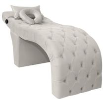 Maca Lash Designer Cilios Luxo Estofada com Massagem Veludo Bege Marfim