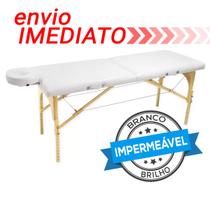 Maca Legno Largura 70cm Portátil, Reforçada, Capacidade 300Kg - Altura Regulável, Branco Brilhante